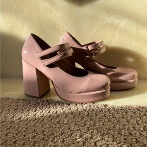 Chic Blush Platform Mary Janes
